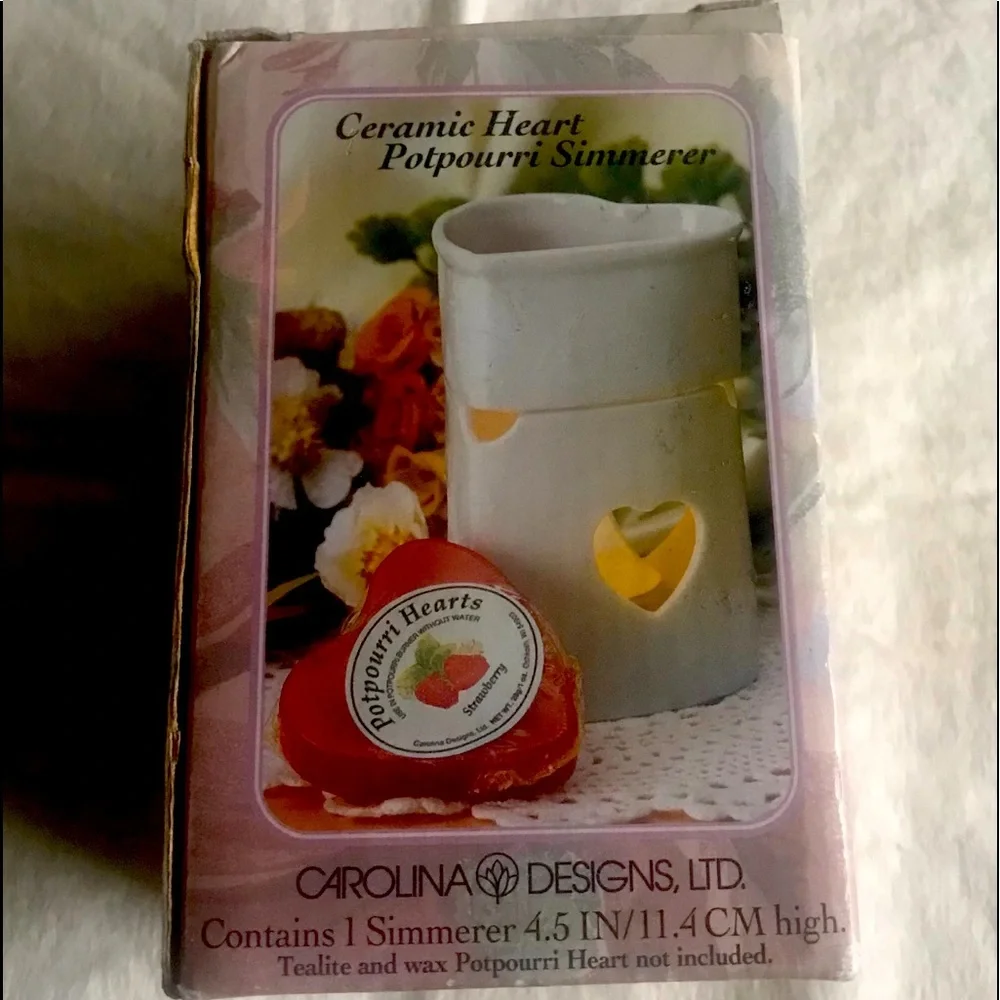 Heart shape ceramic potpourri simmered candle burner - Picture 1 of 3